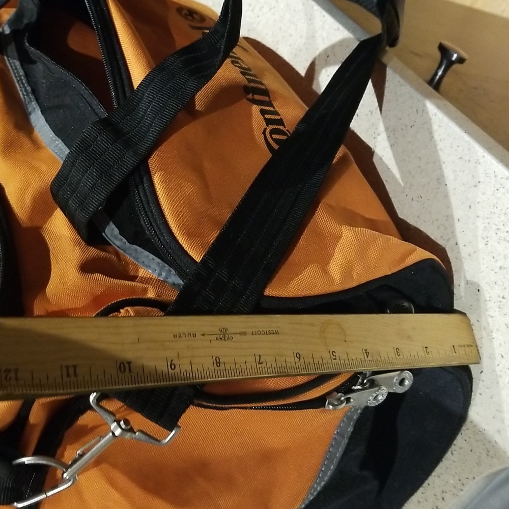 Multiple Zippered Pockets Duffle Euc - image 3